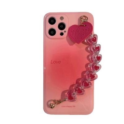 China Fashionable Luxury Shockproof Cell Phone Case With Heart Design For Iphone 12 pro Max Phone Back Cover for sale