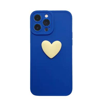 China New trend 3d best candy color big lover heart pattern cover shockproof cell phone case for iphone 8 7/8 plus xs 7 max xs 11 x 11 x for sale