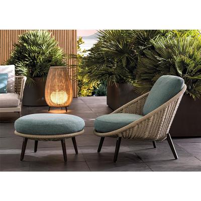 China Modern Outdoor Restaurant Furniture 2022 New UV And Water Resistant Outdoor Lounge Chair Rope for sale