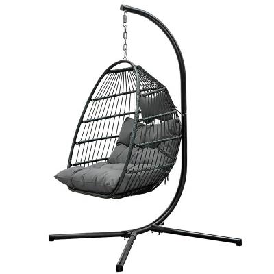 China Modern Popular Outdoor Hanging Hanging Egg Chair Garden Chair With KD Structure for sale