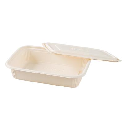 China High Quality Disposable Biodegradable Box Heat Resistant Thickened Bento Fast Food Packaging Box Environmental Protection Tableware for sale