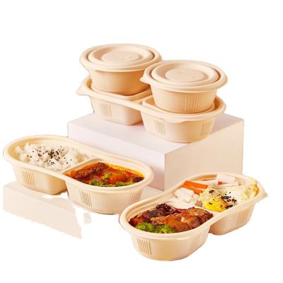 China Thicken Wholesale Customized PLA Food Packaging Box Disposable Take Out Lunch Box With Lid for sale