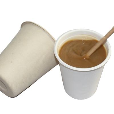 China WITH LID Wholesale Customized Disposable Degradable PLA Drink Coffee Milk Tea White Paper Hot White Paper Cup With Lid for sale