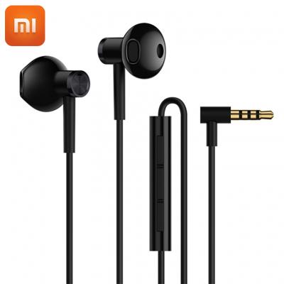 China Original Xiaomi In-Ear MI Dual Driver Earphones 3.5mm Half In-Ear Dynamic Ceramic DC Earphone With MIC for sale