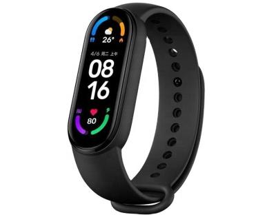 China Original Xiaomi MI Smart Band 6 Heart Rate Monitor Fitness Tacker Color Screen Rubber Watch Strap for sale