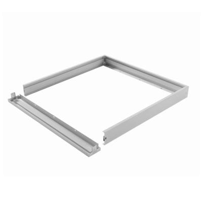 China Screwless Assembly Factory Lead No Screws Self-Assemble LED Panel Surface Mount Box Kit For Ceiling Panel 600 x 600 Body White for sale