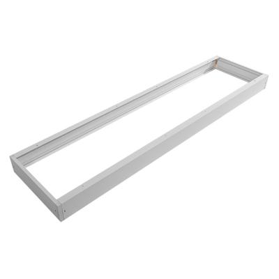 China White Mount Troy Metal Aluminum Bracket Screwless Assembly Low Price Surface Mounted Frame For LED Ceiling Panel Light 1200mm x 300mm for sale