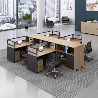 China Modular 4 Person Workstation Furniture Cheap Open Workstation Office Workstation Office Furniture for sale