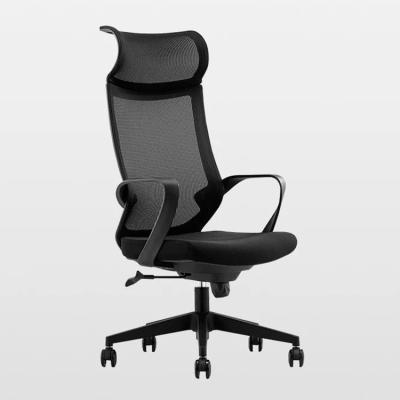 China High Back Ergonomic Manager Chair Swivel Chair Mesh Office Chair With Headrest Swivel Boss Chair for sale