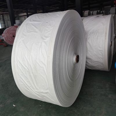 China Recyclable Manufacture Grade White Woven Polypropylene Tubular Fabric Bag Roll for sale