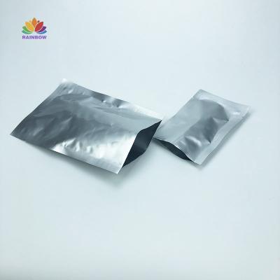 China Three Side Sealed Small Colorful Silver Color Mylar Foil Food Packaging Foil Bags Moisture Proof Foil Bags for sale