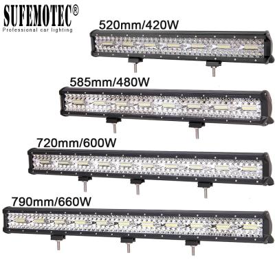 China 60W 120W 180W 600W 4x4 Offroad Led Light Bar For Cars Combo Beam Off road SUV ATV Tractor Boat Trucks 12V 24V Work Light for sale