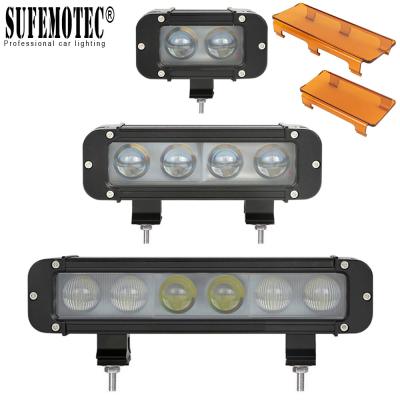 China Single Row Amber Led Light Bar Spot Flood Combo Beam For 4x4 Offroad Uaz ATV SUV Tractor Truck Boat 12V 24V Driving Barr for sale