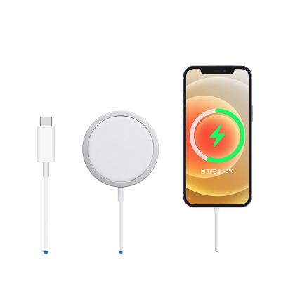 China High Quality Safe Convenient Universal Slim Portable Custom Imagination Logo Qi Certified Fast Mobile Phone Magnetic Metal 15W Wireless Charger for sale