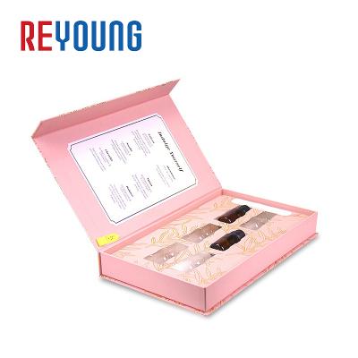 China Wholesale Handmade Custom Printing Magnetic Rose Closure Perfume Set Essential Oil Packaging Packaging Box for sale