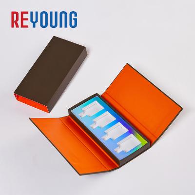 China Wholesale Brown Handmade Custom Printing Magnetic Cosmetic Packaging Luxury Gift Box For Perfume Packaging for sale