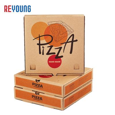 China Recycled OEM Paper Cardboard 32x32 Takeout Packaging Biodegradable Pizza Box Delivery Materials REYOUNG Box for sale