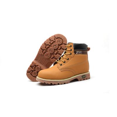 China Fashion Trend Outdoor Walking Steel Toe Working Leather Men Safety Shoe Boots for sale