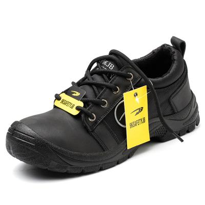 China Men's Fashion Protective Toe Cowhide Low Cut Safety Shoes Anti-skid for sale