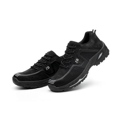 China Steel Toe Good Wear Resistant Rubber Steel Black Protective Soft Sole Safety Shoes for sale