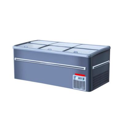 China Custom Frozen Chicken Meat Commercial Seafood Display Island Freezer for sale