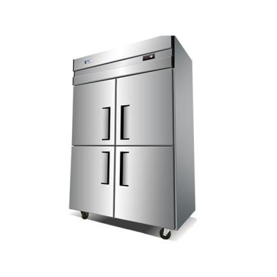 China Custom Professional Kitchen Equipment Work Table Refrigerator Freezer With Four Doors for sale