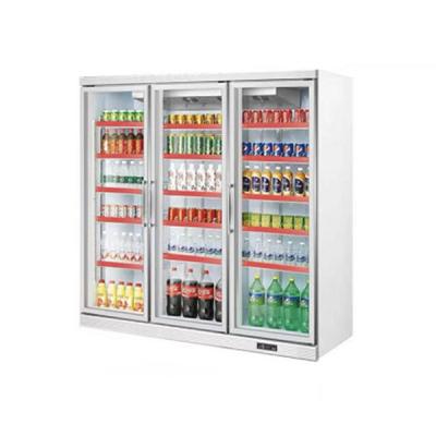 China Custom Equipment Beverage Display Upright Refrigerated Supermarket Fridge Refrigerator for sale