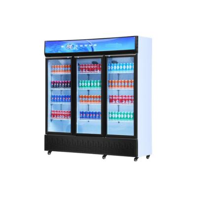 China Custom Best Selling Upright Supermarket Equipment Showcase Water Beverage Refrigerator for sale