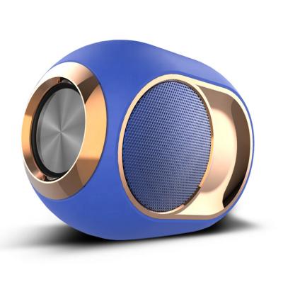 China X6 TWS outdoor portable gold tooth audio board waterproof call speaker aux. visual of Mini Music Wireless Metal Blue for sale