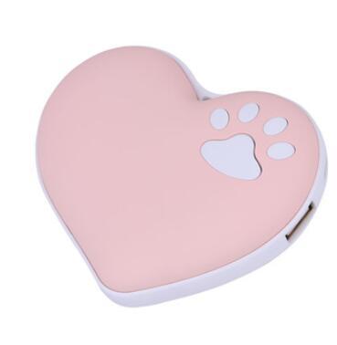 China Hand Warmer Best Gift Winter Girls Hand Warmer OEM Mobile Phone Rechargeable Power Cute Heart Shape for sale