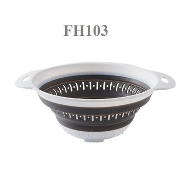 China Sustainable Plastic Folding Dish Tub Sink Drain Lavatory Kitchen Fruit Vegetable Storage for sale