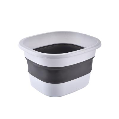 China High Quality Viable Wash Feet And Massage Bucket 5L PP TPR Plastic Folding Bucket for sale