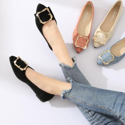 China Other Spring Suede Slip On High Quality Casual Luxury Simple Office Flats China Designer Shoes Shallow Mouth Leisure Shoes For Women for sale