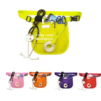 China Custom Water Proof Low Moq Logo Nurse Side Pack Nurse Pocket Organizer Belt Pocket Waist Bag For Work for sale