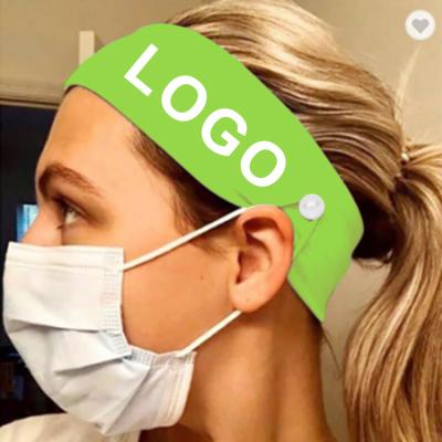 China Hold Up Outdoor Nurse Headband With Buttons Factory Fashion Wholesale High Quality Workout/Hair Hospital Head Protector For Nurses for sale