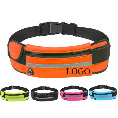 China Wholesale Hot Fashion Water Proof Customize Fanny Pack Reflective Anti-theft Waterproof Outdoor Sports Running Increasing Gym Waist Bag for sale