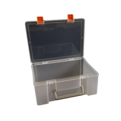 China Viable Wholesale Transparent Handle Plastic Case Accessories Blocks Toys Storage Box for sale