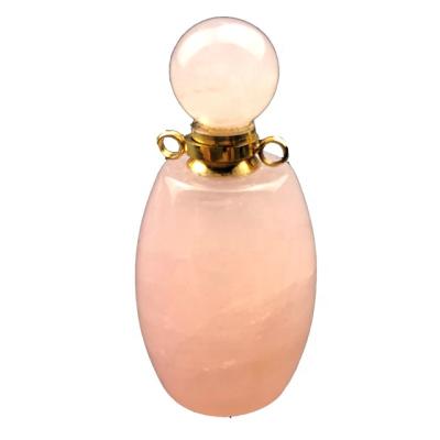 China Fashionable Natural Powder Jade Mini Essence Oil Bottle Pendant Snuff Necklaces Perfume Bottle Factory Price for sale