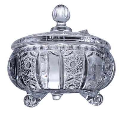 China Sustainable Wholesale Candy Jar Decorative Candy Box Crystal Jar Candy Box Luxury for sale