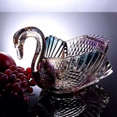 China New Design Sustainable Fruit Plate Crystal Fruit Plate Luxury Plates Creative Fruit for sale