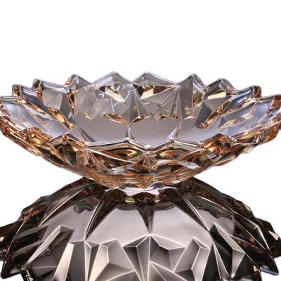 China New Design Sustainable Fruit Plate Crystal Fruit Plate Luxury Plates Creative Fruit for sale