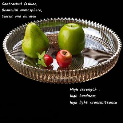 China New Sustainable Selling Luxury Fruit Plate Fruit Plate With Crystal Transparent Luxury Plates Fruit for sale