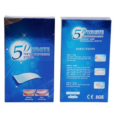 China Fast Hot Selling High Quality Tooth Whitening Care 5D Teeth Whitening Strips Private Logo for sale