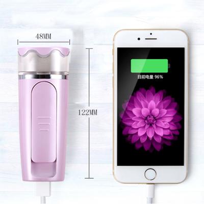 China Portable Mini Cool Hydrating Face Moisture Steamer with Power Bank Convenient Nano Facial Mist Spray for sale