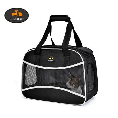 China OSOCE C09 Sustainable Airline Approved Soft Sided Pet Tote Carrier Bags Portable Pet Carrier Purse For Cats Dogs Puppy With Anti Lost Rope for sale