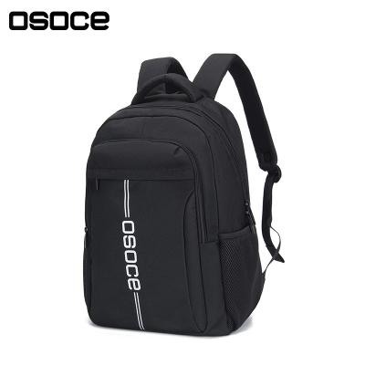 China Custom Oxford OSOCE S116 Black Fashion Waterproof Scratch Proof Shockproof Laptop Backpack Large For Women Men for sale