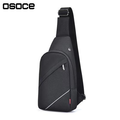 China Wholesale Polyester OSOCE B41 Low MOQ Reflective Fashion Brand Waterproof Cross Factory Custom Small - Body Sling Chest Bag For Men for sale