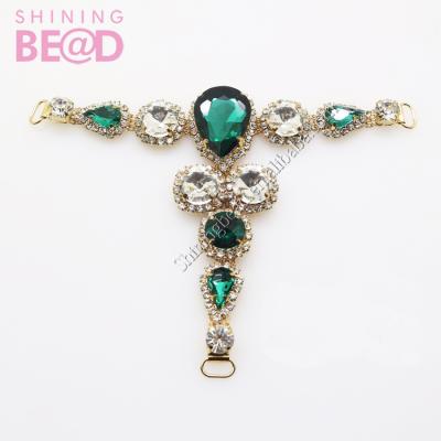 China Alloy Rhinestone Connector for Swimming Wear Bikini Connector Headband Connector Shoe Buckle for sale