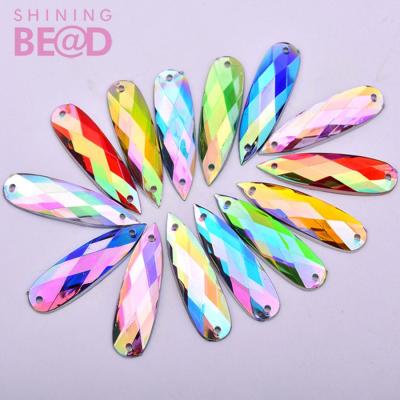 China Flatback Teardrop Resin Flat Back Rhinestone for sale