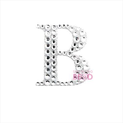 China Acrylic Rhinestone Decorative Adhesive Alphabet Sticker for Wedding Shoe, Box, Cards for sale